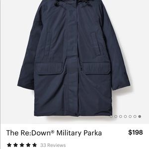 Everlane renew parka in India ink